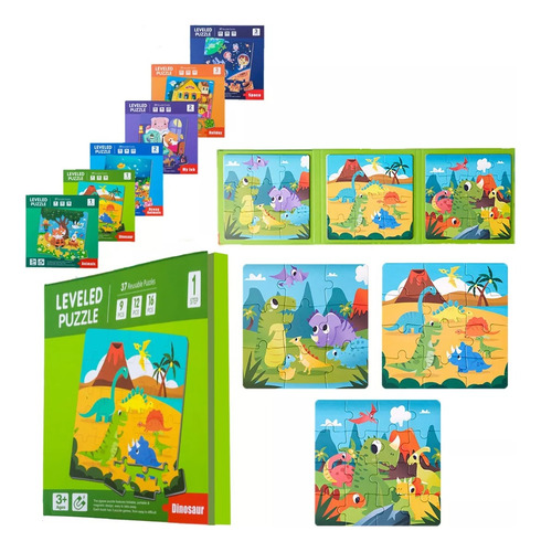 Magnético Rompecabezas Juguete Puzzle Estilo Libro Para Niño