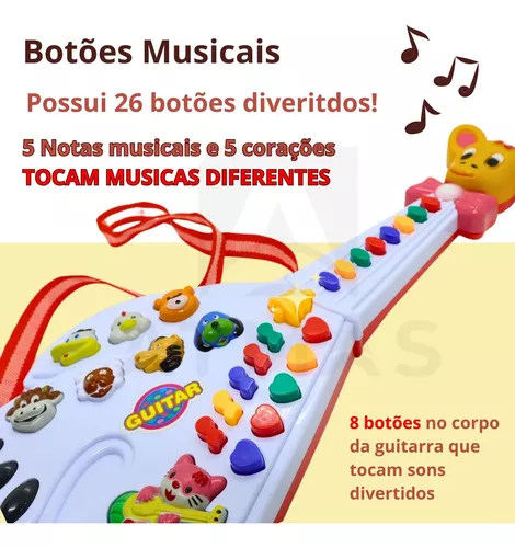 Descubra a Diversão Musical: Guitarrinha de Brinquedo com Sons de Ani