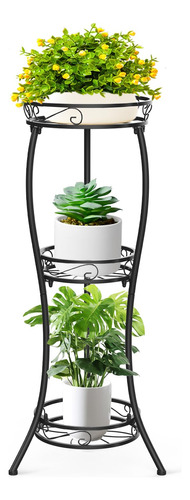 Kmotasuo Soporte De Metal Para Plantas De 3 Niveles De Alto,