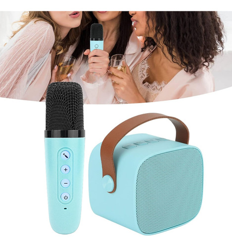 Mini Altavoz Bluetooth Para Karaoke Con Micrófono-efecto Luz