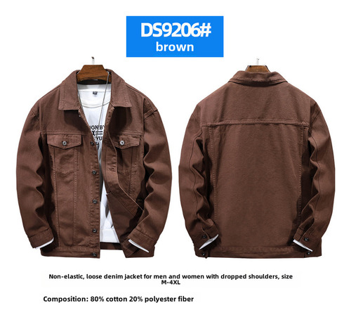 Chaqueta De Mezclilla Holgada Para Hombre, Ropa De Abrigo De