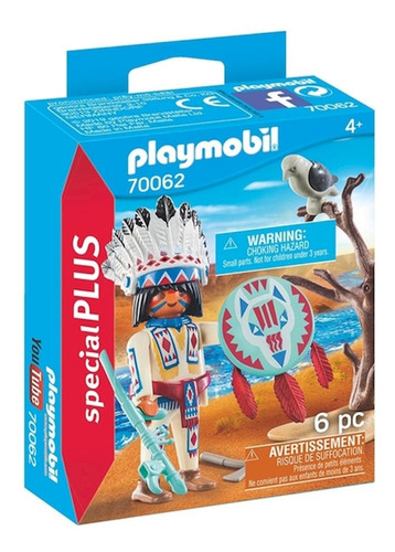 Muñeco Playmobil Plus Jefe Indio Norteamericano