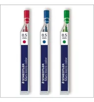 Comprar Minas Staedtler 0,5mm De Color Roja Azul Verde Tubo 12 Minas