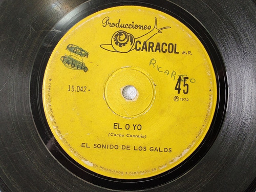 Imagen 1 de 2 de Vinilo Single De El Sonido De Los Galos Señor No Me Dej(w149