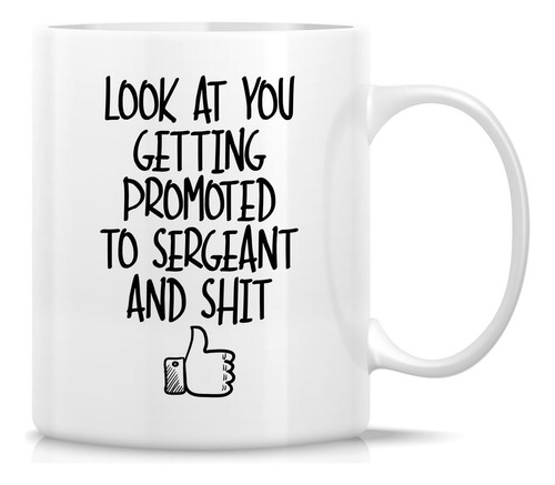 Taza Divertida Sargento De Policía Promocionada Por Sargen