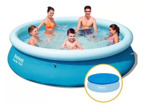 Piscina Inflável 3.800 Litros + Capa - Bestway Cor Azul