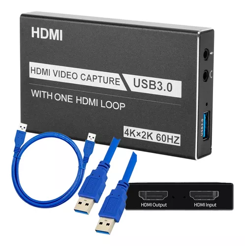 TECHVIDA Capturadora de Video USB, 4K 60HZ HDMI Video Capture
