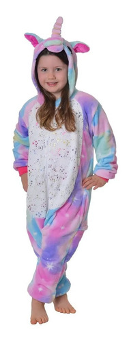 Pijama Unicornio Arcoiris Para Niños Mameluco Disfraz