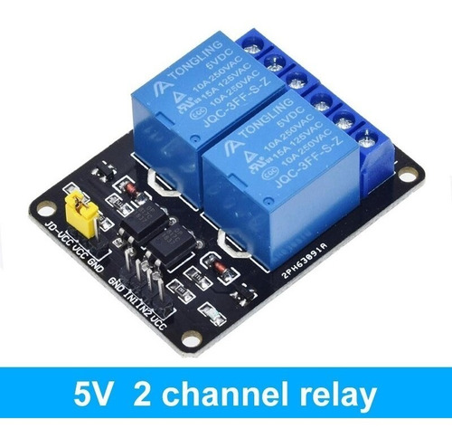 Imagen 2 de 2 de Módulo Relé 2 Canales Arduino Raspberry 12v / 5v Microcontro