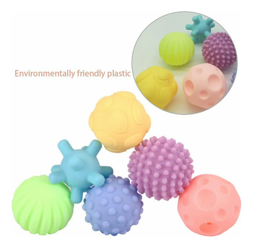 6 Pcs Pelotas Sensoriales Didácticas Para Bebé Con Texturas