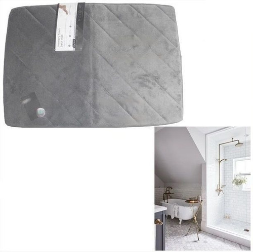 Imagen 5 de 6 de Alfombra Baño Microfibra Antideslizante Absorbente 43 X61 Cm