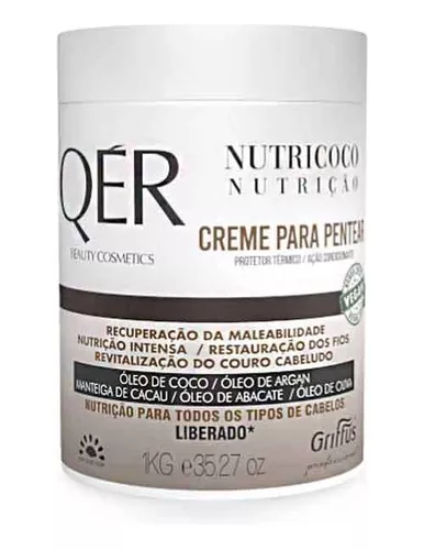 Creme Para Pentear e Tratamento 2 em 1 Vegano Rei Argan Intense