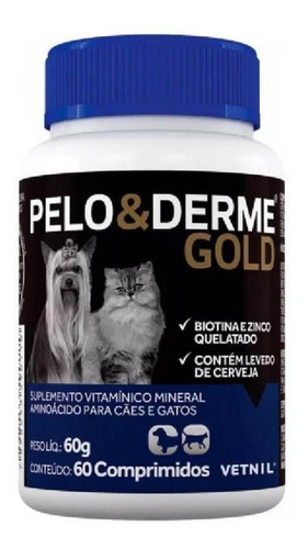 Pelo E Derme Gold 60 Comprimidos - Vetnil