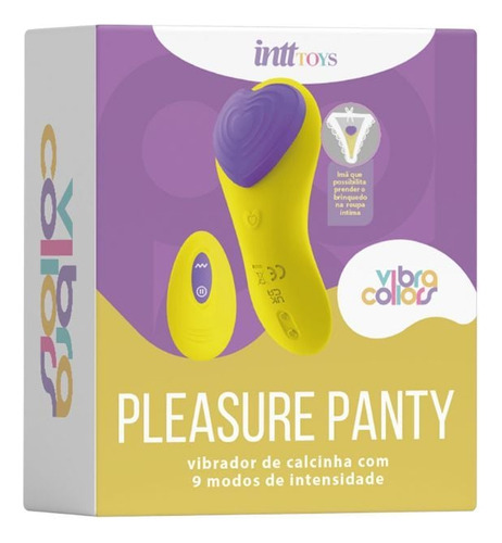 Vibrador De Calcinha Com Controle Remoto Amarelo - Intt