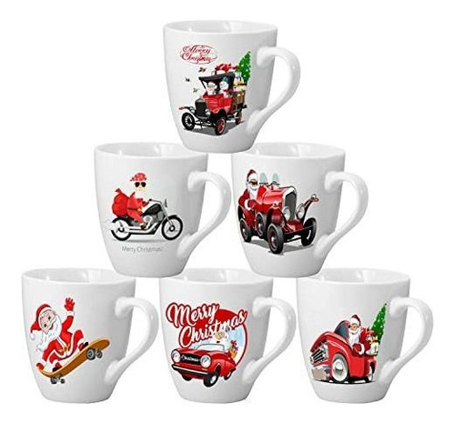 Juego De 6 Tazas De Café De Tamaño Grande De 16 Onzas De Cer