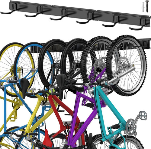 Organizador De Bicicletas Torack, Para Pared, 6 Lugares