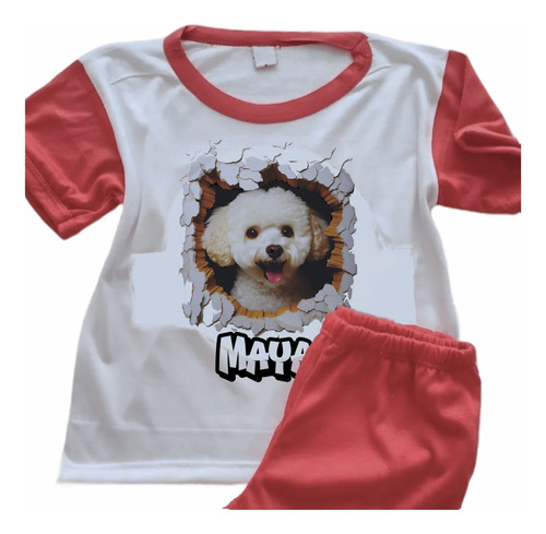 Pijamas Perros Boxer Infantiles Estampado Con Nombre 6402