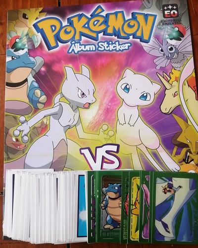 Álbum Pokémon Mewtwo Vs New Completo A Pegar 