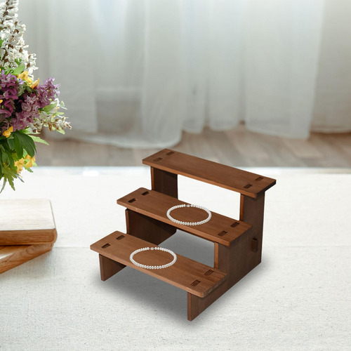 Soporte De Exhibición De Madera Para 3 Capas 20cm