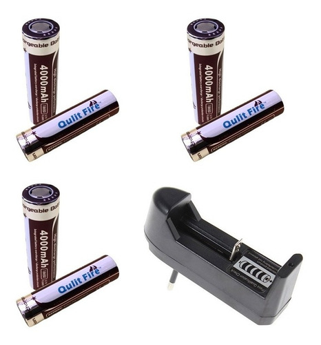 6 Baterias Litio 3.7 V. 6800 Mah + Cargador A 220 Volt