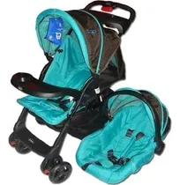 Comprar Cochecito Bebe C\u002Fhuevito Travel System Piedi Premium Reforza Color Verde