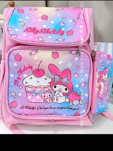 Bolso Escolar De My Melody, Kuromi, Cinamorrol. Sanrio. 