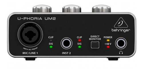 Imagem 2 de 5 de Interface De Áudio Behringer U-phoria Um2 Usb