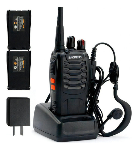 Handy Baofeng Bf888s Uhf Vox 16 Ch Manos Libres + Bat Extra Color Negro Variantes: Unico