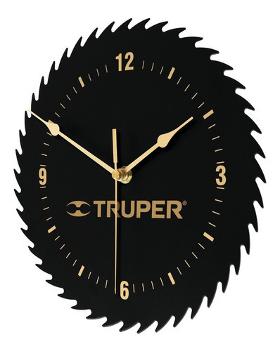 Reloj De Pared  Disco De Acero Forma De Sierra Truper  60073