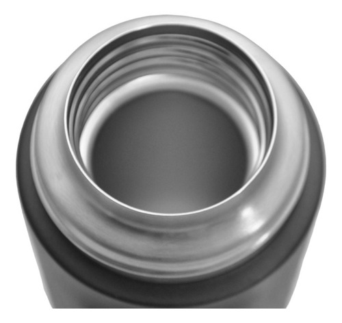 Botella Térmica Deportiva Acero Inox 380 Ml Tapón Cebador Color Gris Oscuro