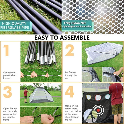 Kit De Práctica De Golf Sasrl, Red 3,05 X 2,13 Metros