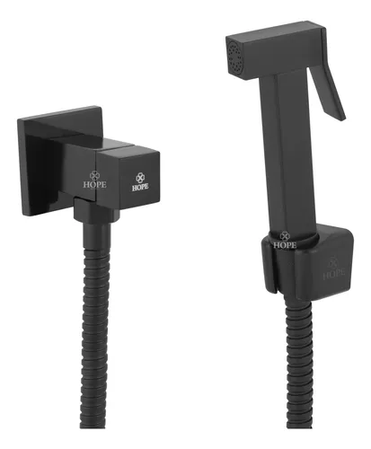 Ducha Higiênica Intima Chuveirinho Banheiro Metal Preta Luxo