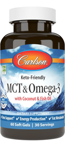 Mct Y Omega 3 Carlson 60 Cápsulas