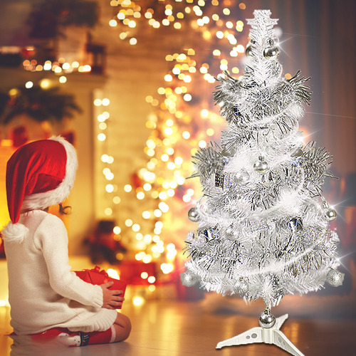 Árbol De Navidad Artificial Con Decoración De Luces Led