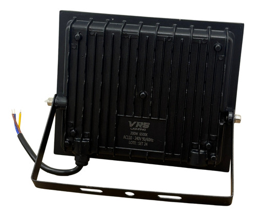 Refletor Projetor Led 200w 127/220V Branco Frio 6500k Carcaça Preto Luz Branco-frio 127/220v
