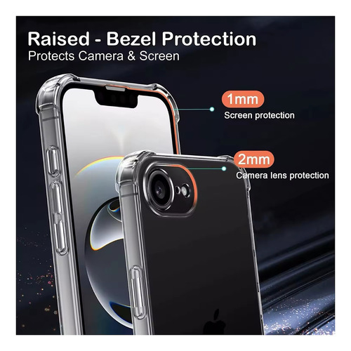 Carcasa Transparente Para iPhone 16e - Esquinas Reforzadas