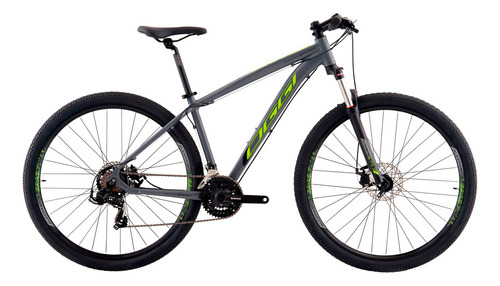 Bicicleta 29 Oggi Hacker Sport 2024 21v Tam 19 Cinza Verde Tamanho Do Quadro 19