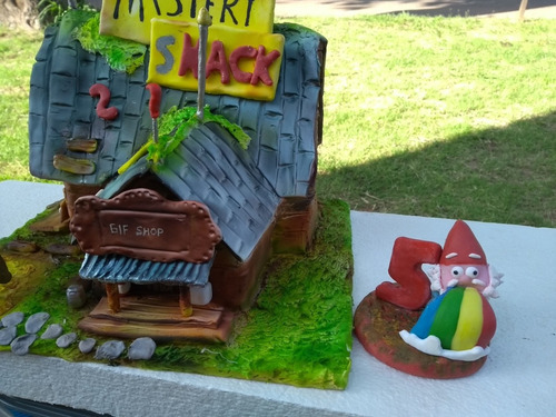 Dipper Y Mabel Gravity Falls Porcelana Fría Adorno De Torta