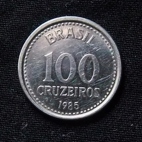 Brasil 100 Cruzeiros 1985 Exc Km 595 Escudo Nacional