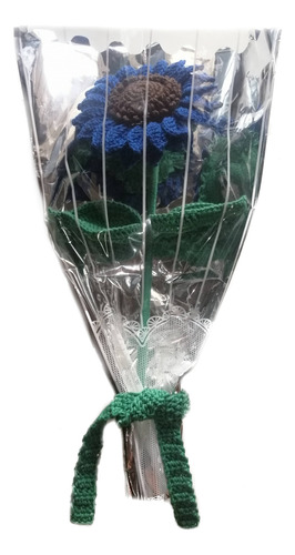 Girasol De Hilo Algodon Tejido A Mano Crochet