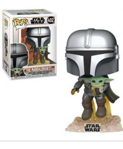 Funko Pop Star Wars The Mandalorian Flying With The Child