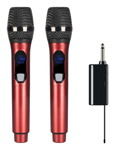 Microfone Dinâmico Sem Fio 2 Profissional Recarregável