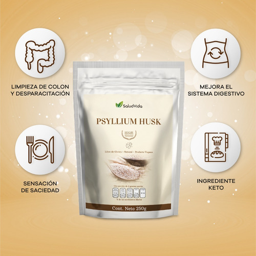 Imagen 3 de 3 de Psyllium Husk 250g Premium