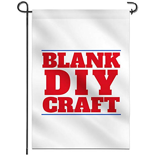 Bandera - Blank Solid White Garden Flag - Diy Personalized C