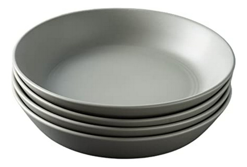 Set De 4 Cuencos De Pasta De 9.5'' , 38oz - Gris