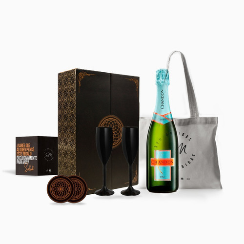 Experiencia Chandon Delice + 2 Copas Negras Personalizadas