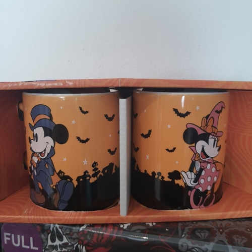 Dúo De Tazas De Halloween Disney Mickey Y Minnie 