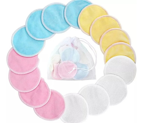 Almohadillas Desmaquillantes Microfibra Reutilizables 16pz