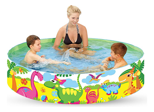 Piscina De Chapoteo Infantil Plegable Con Juego Acuático Din