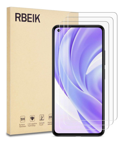 Rbeik [paquete 3] Xiaomi Mi 11 Lite 5g Protector Pantalla 9h